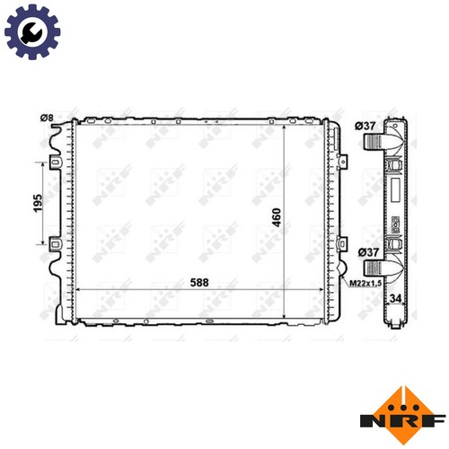 Radiator engine cooling - radiator, 509710