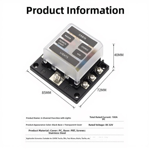 100a for fuse box input - rv,