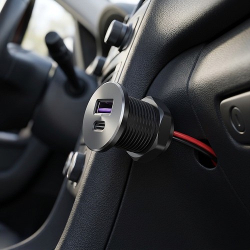 12v aluminum usb - 12v, socket