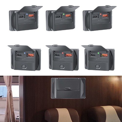 Black dual usb - charging, socket