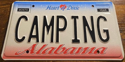 Camping vanity license plate - vanity,