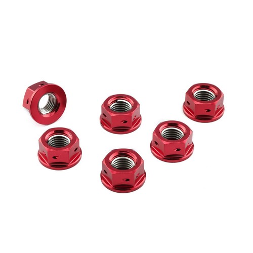 Rear sprocket nuts - nuts, red