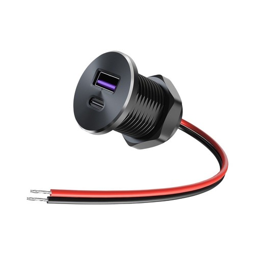 12v aluminum usb socket for - 12v,