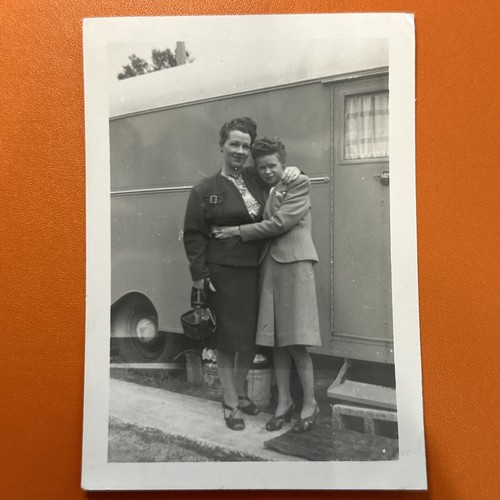 Vintage photo women front - vintage,