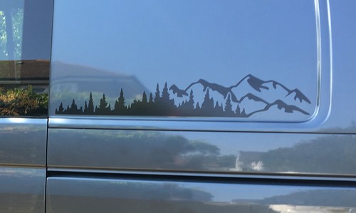 Mountain tree decal - tree,