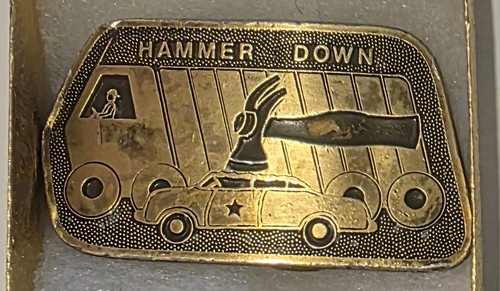 Vintage 1976 metal belt - vintage,