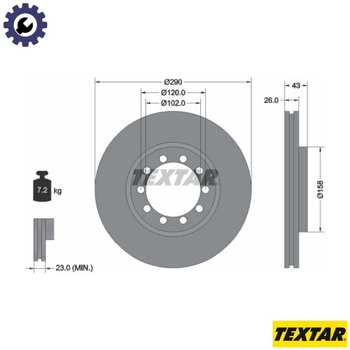 Brake disc 93117500 for - 93117500,