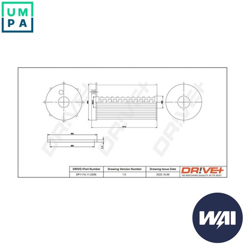 Oil filter dp1110 - dp1110.11.0206, for