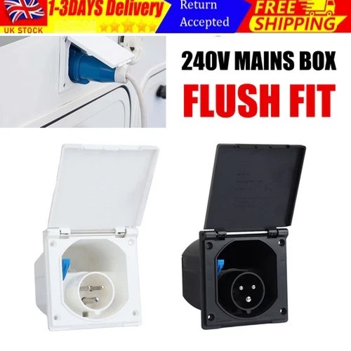 Mains hook inlet socket - uk,